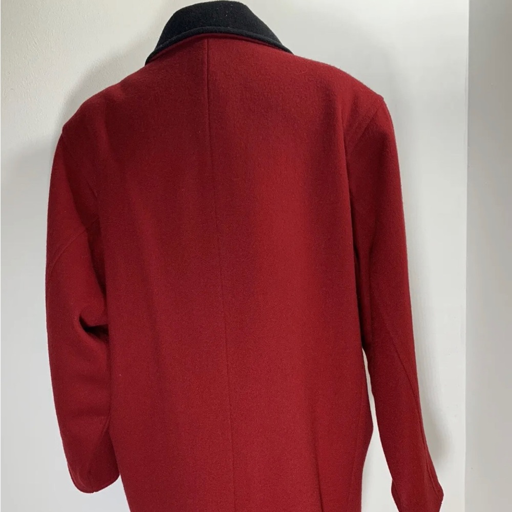Steve By Searle Wool Coat Jacket Wool Red Winter Vintage US8 UK Size 12 - Picture 4 of 8
